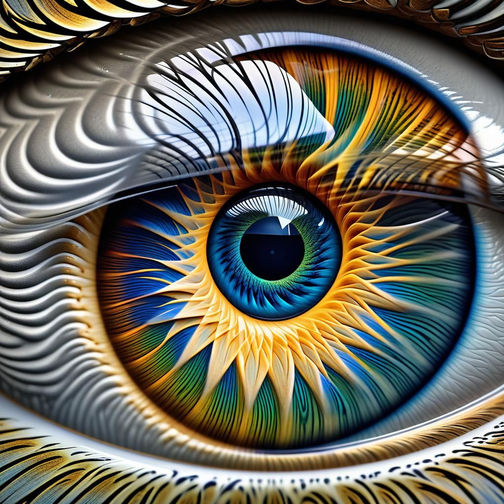 Hypnotic Eye: 3D Optical Illusion in High Resolution