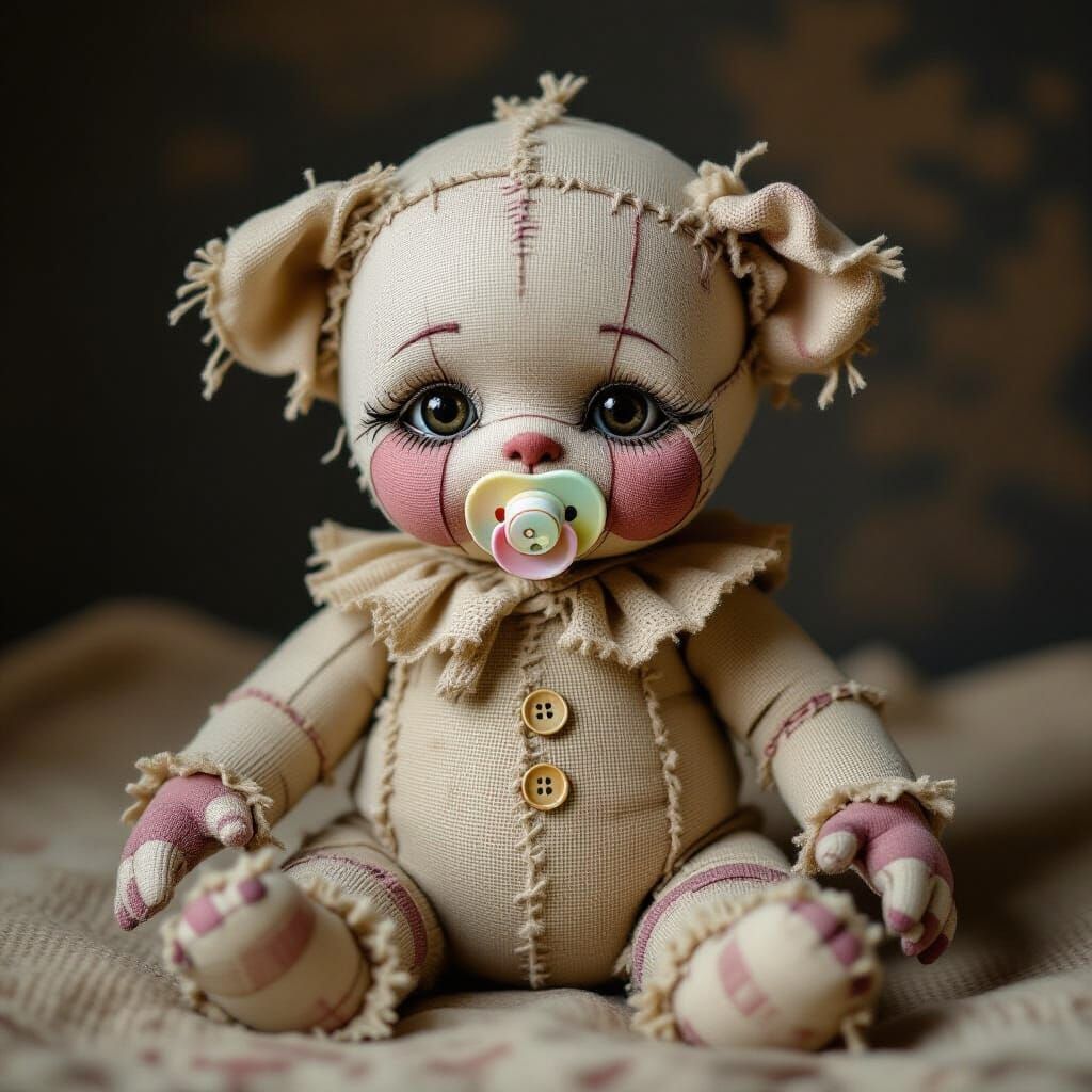 Hyperrealistic Ragdoll Baby in Vintage Crib