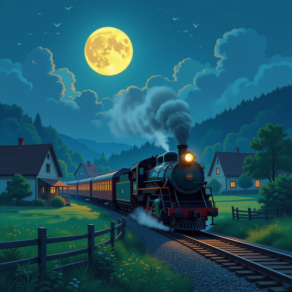 Theels turn through glowing fields of wonder