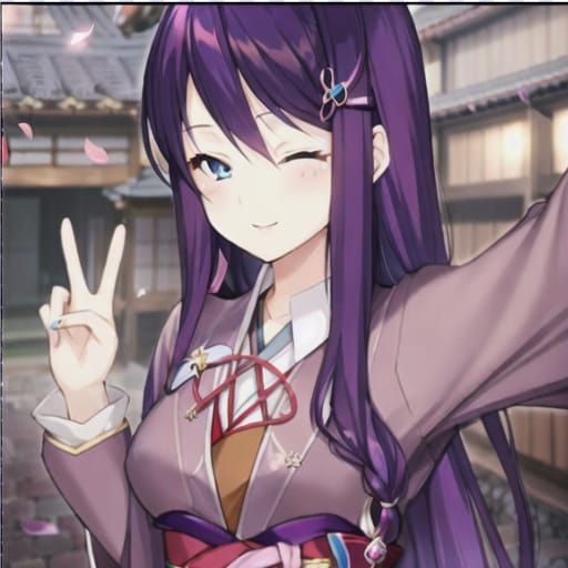 Yuri in traditional japanese clothing