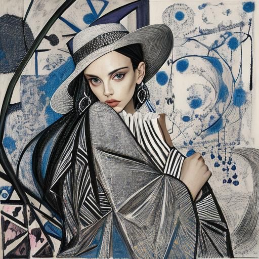 Abstract Composition in Cubist Style