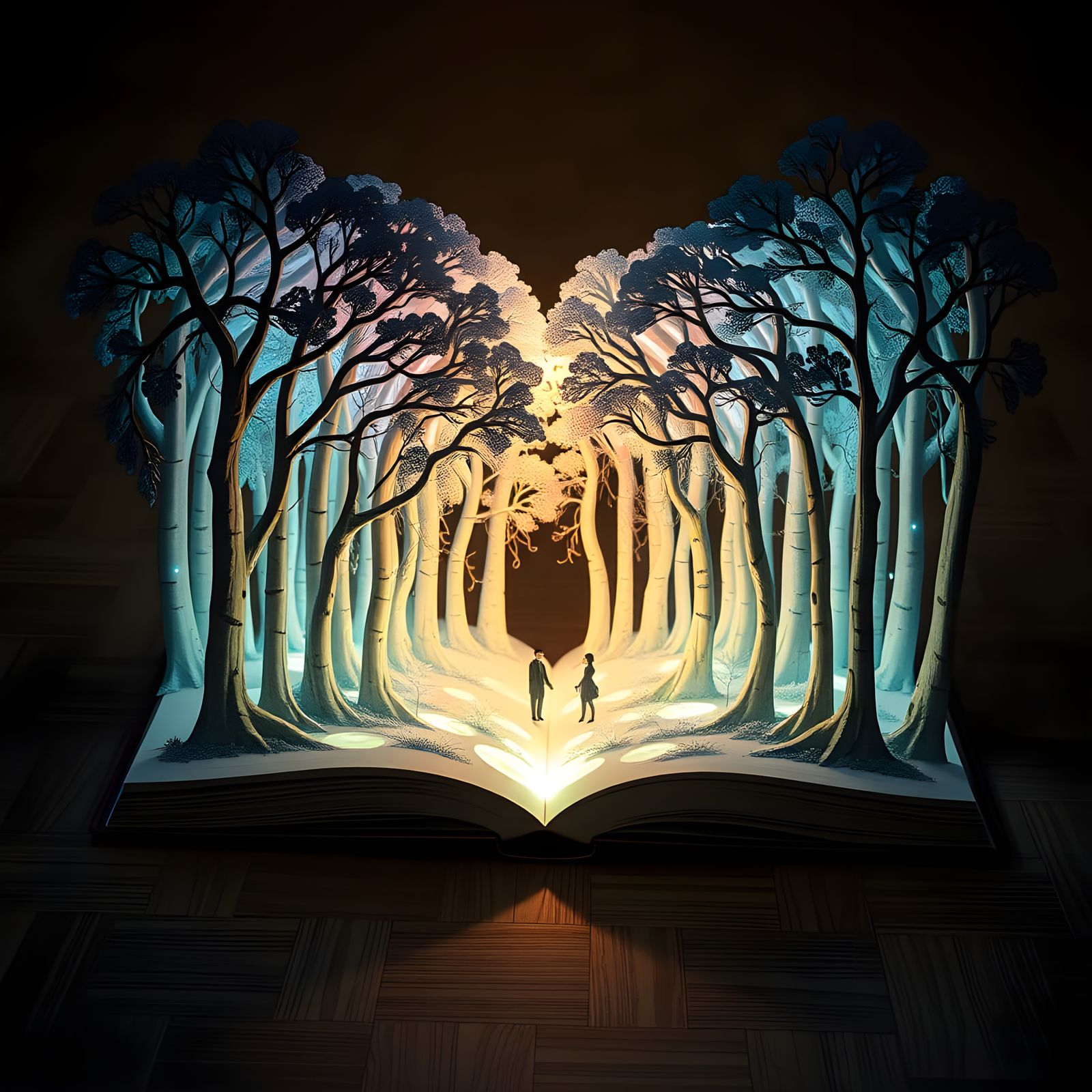 Magical Forest Pop-Up Book in Kirigami Art Styles