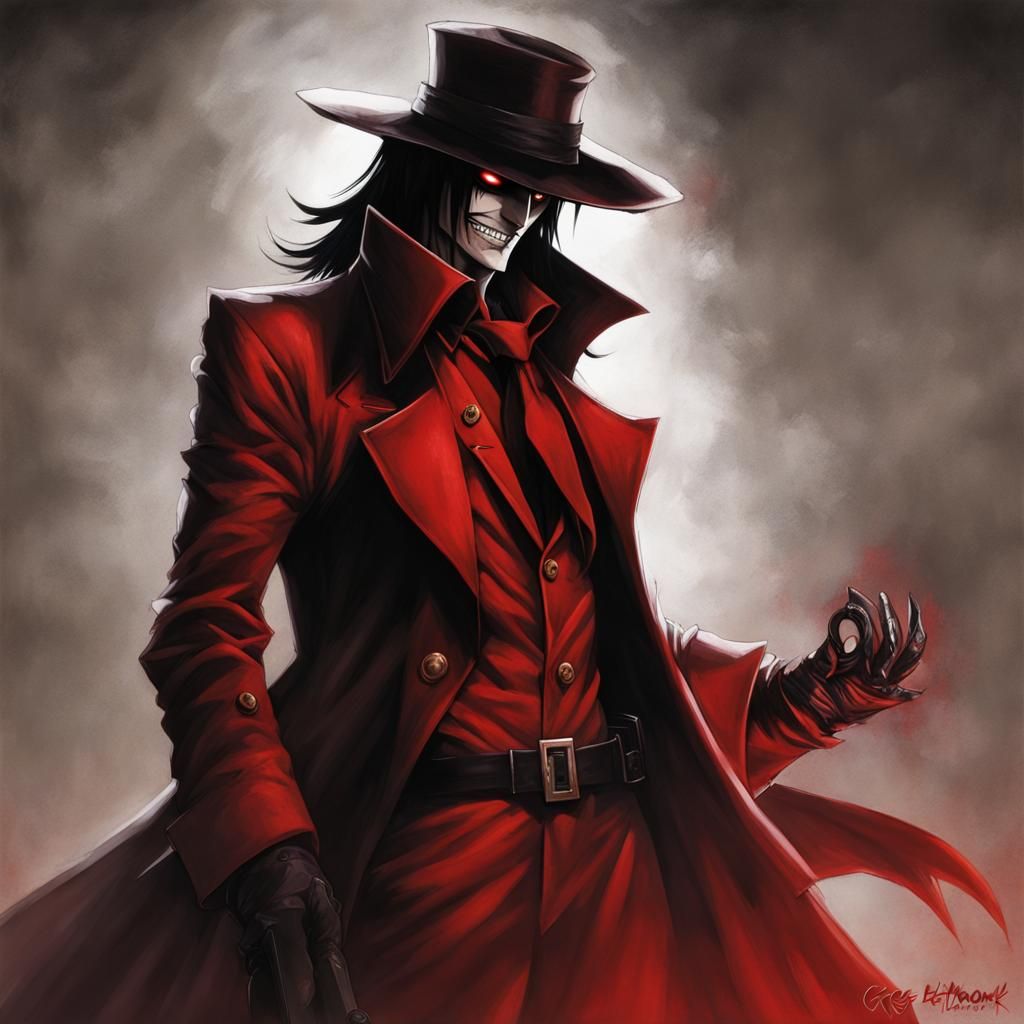 Sinister Alucard Portrait in Dark Fantasy Style