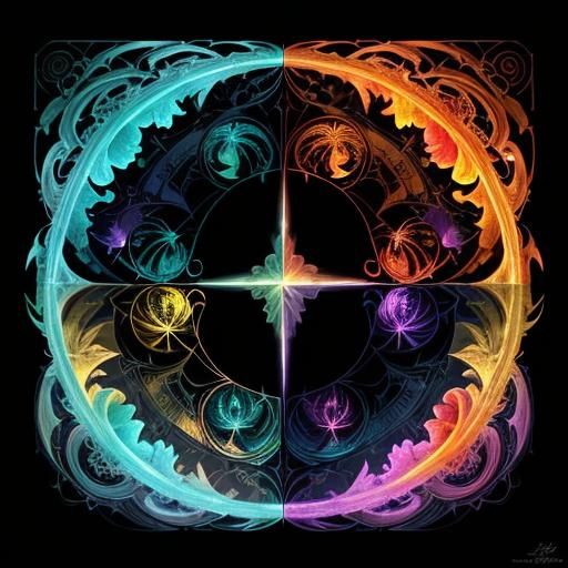 Enchanted Sprites of Duality: Whimsical Beings of Balance an...