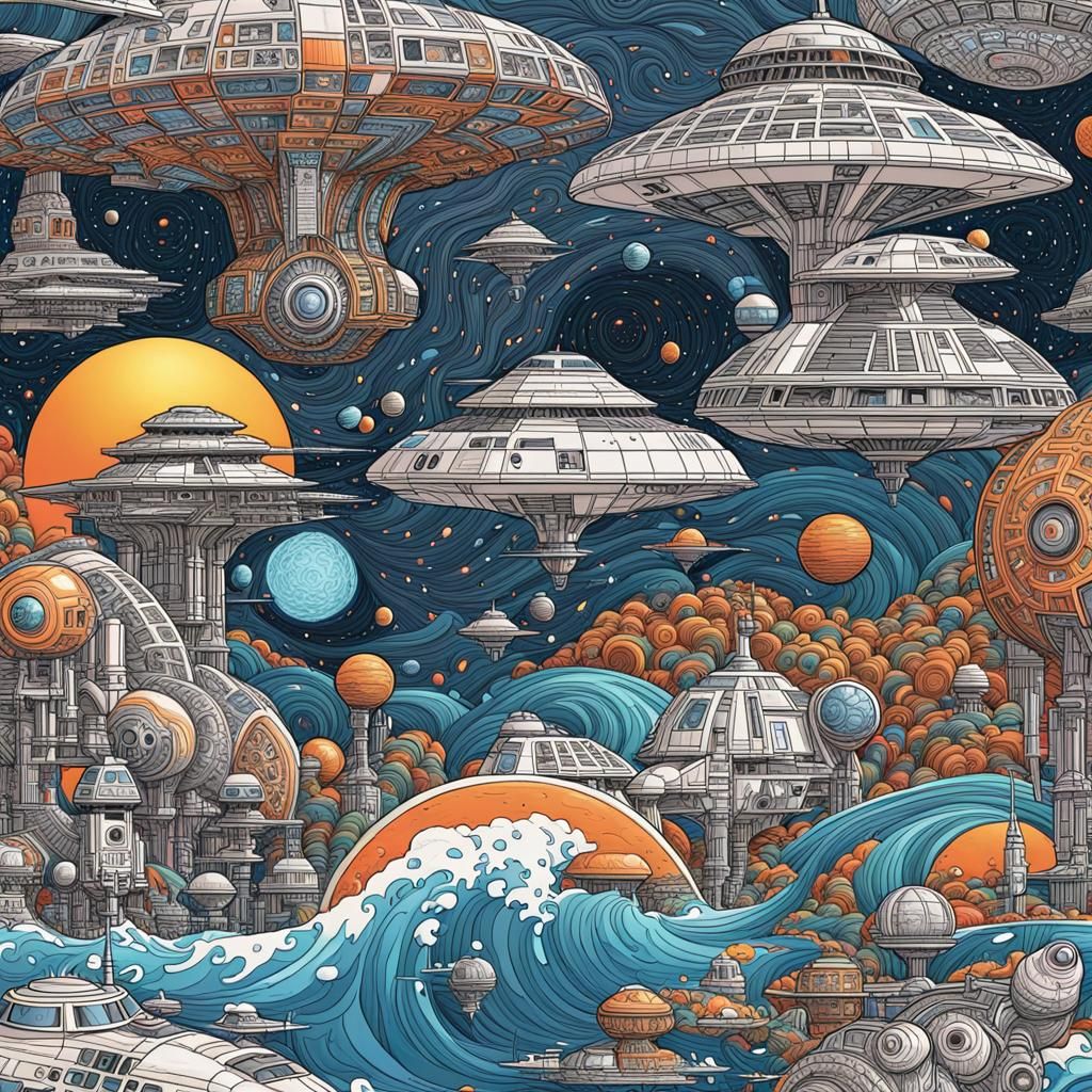 Detailed Star Wars Storybook Illustration in 8k