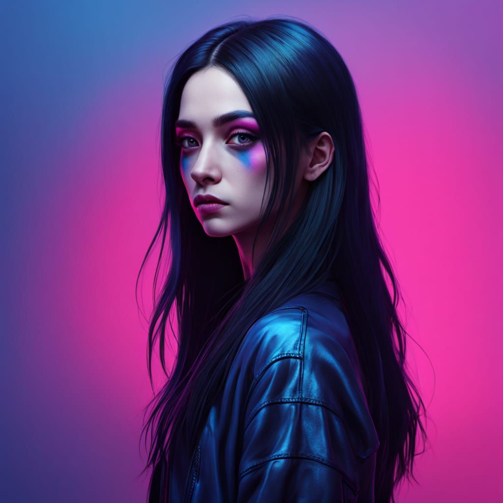 Gothic Non-Binary Person in Cinematic 3D Art