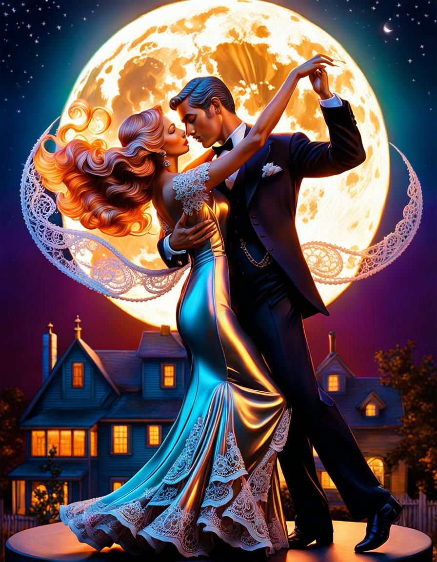 Arsenic and old lace, ambergris swoon, a lady with fire passion, dancing madly under an iridescent moon
