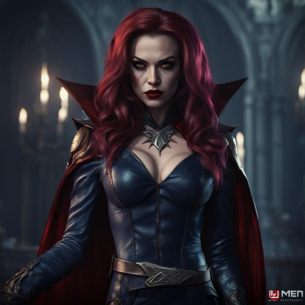 Rogue as Vampire: Detailed Matte Painting