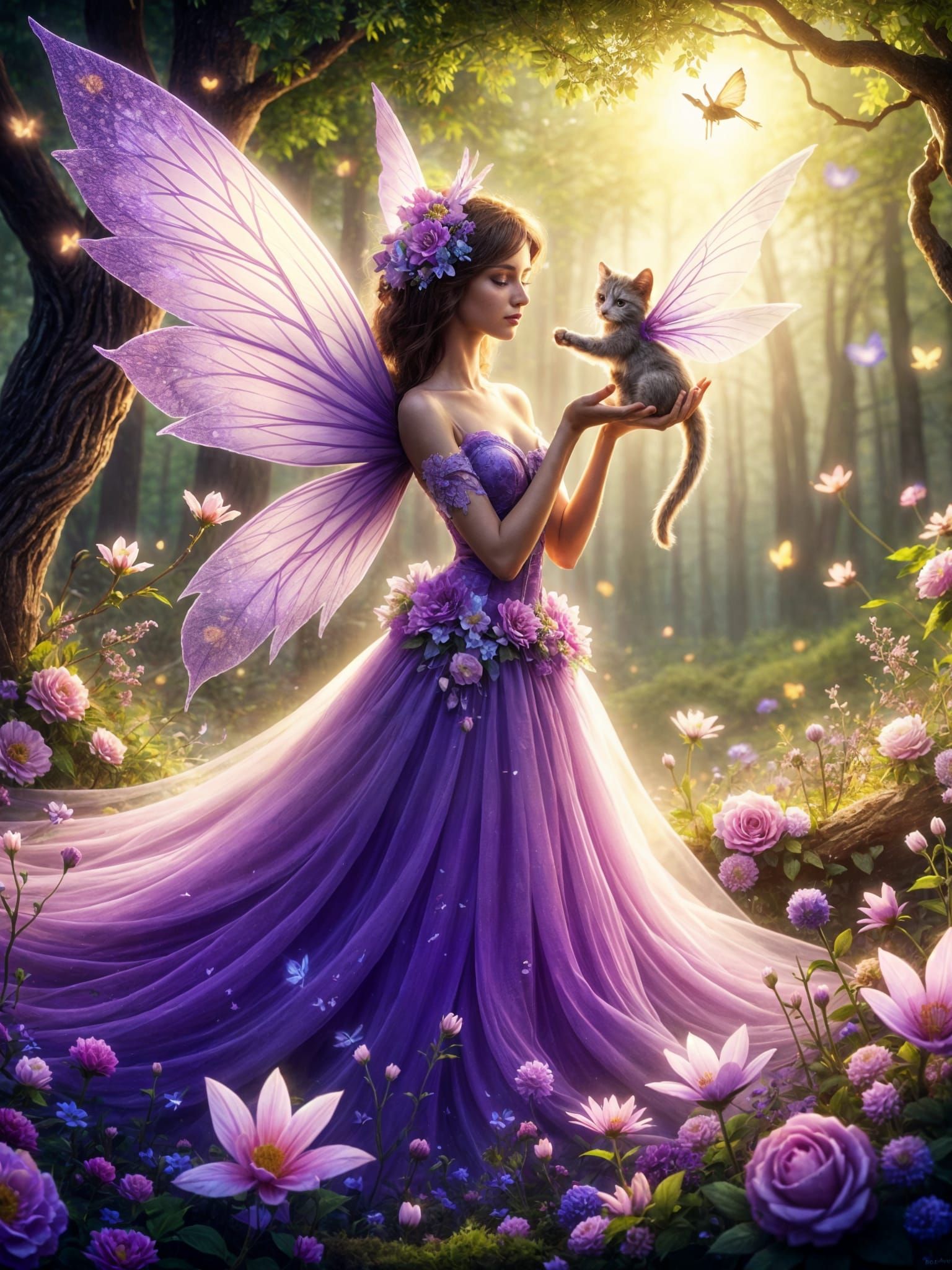 Enchanted Fairy in Whimsical Arcadian Forest