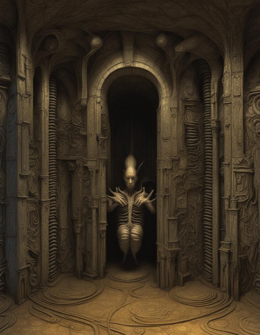 The birthing chamber of Taragastos Bellixa. Photorealistic h...