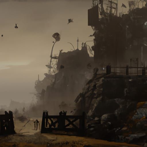 Post-Apocalyptic Wonderland: Detailed Matte Painting