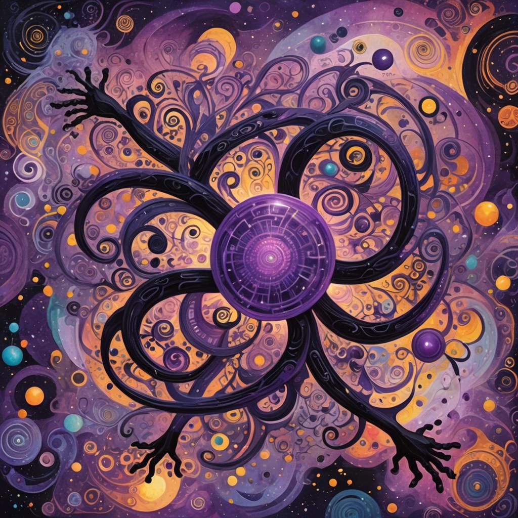 Astral Purple Square Character with Black Limbs
