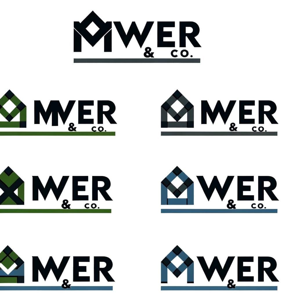 MWer & Co Construction Logo Ideas: Letters & Symbols