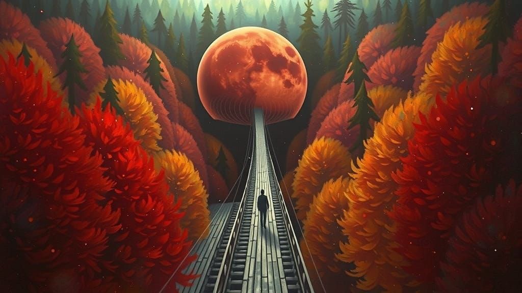 Vibrant Kaleidoscopic Dreamscapes in Stained Glass Colors