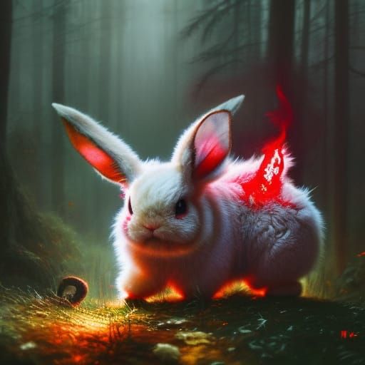 Evil rabbit out for blood