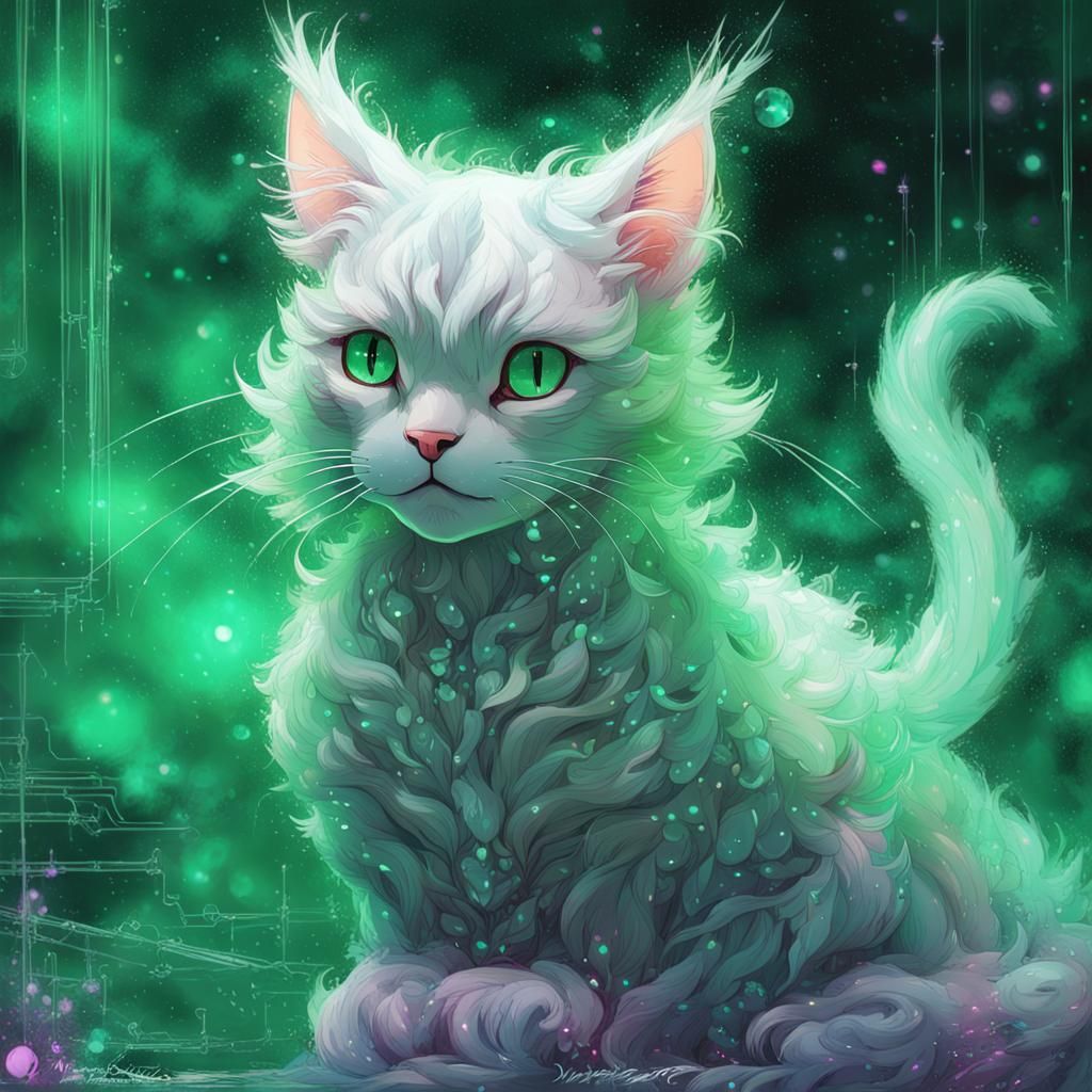 <LoRa crystalclearturbo1.0>  intricate adorable fluffy cat w...