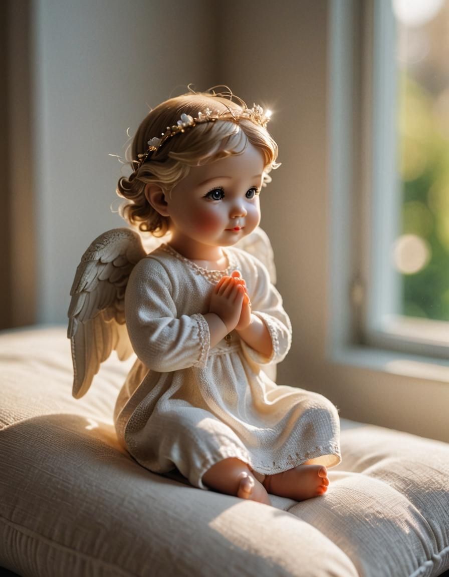 Macro Angel in Morning Sunlight