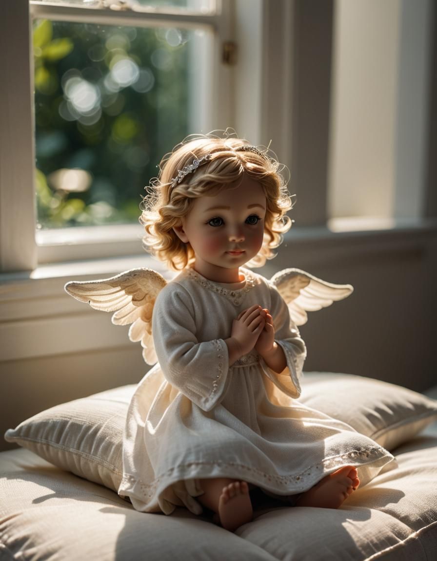Macro Angel in Morning Sunlight