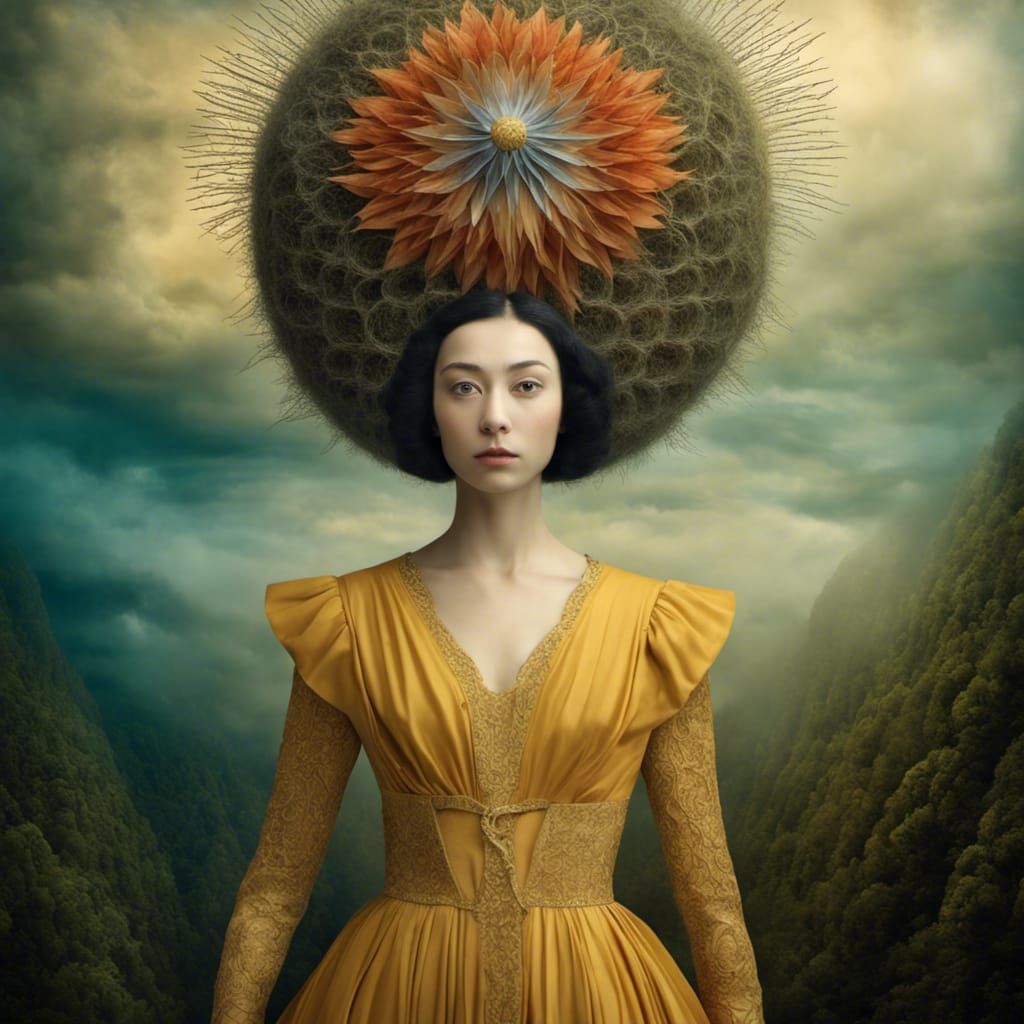 Surreal Self Love Portrait in Cel-Shaded Style