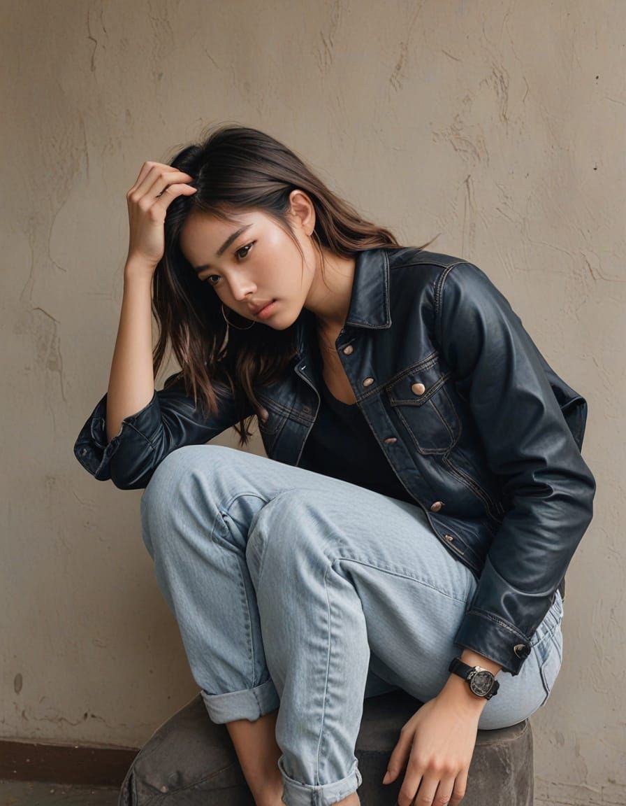 Sensual Young Woman in Bedroom