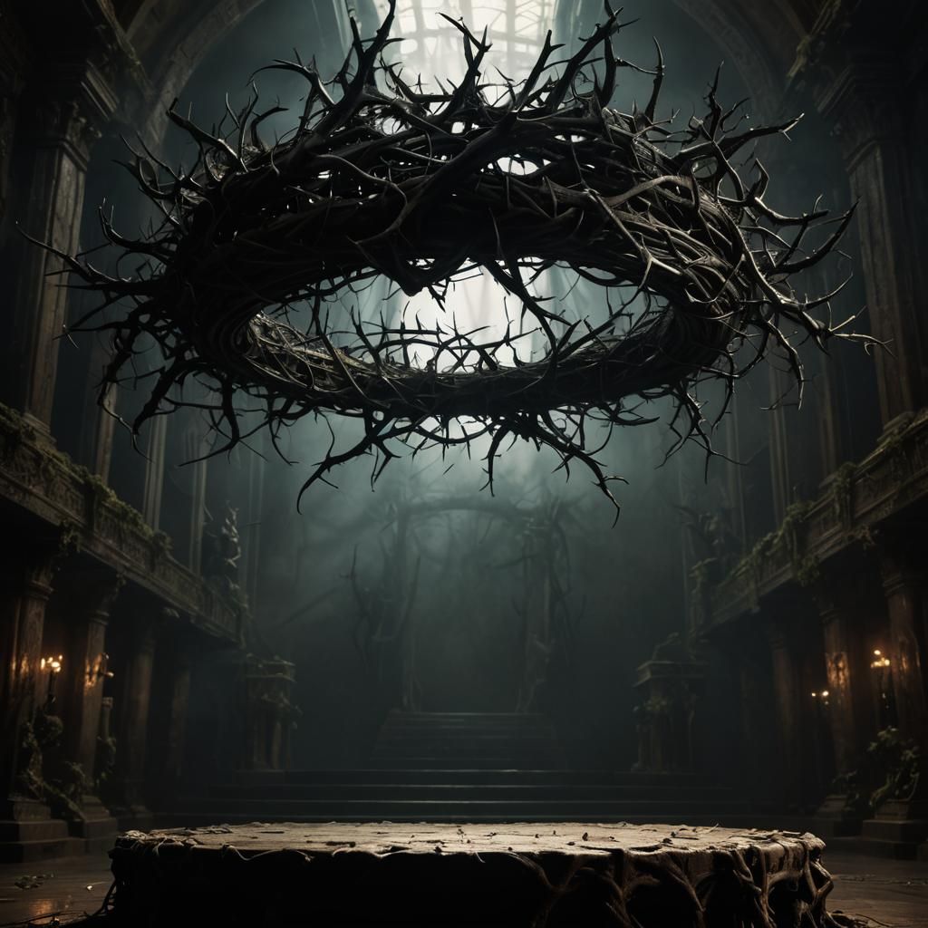 Thorn Crown in Dark Fantasy Throne Room