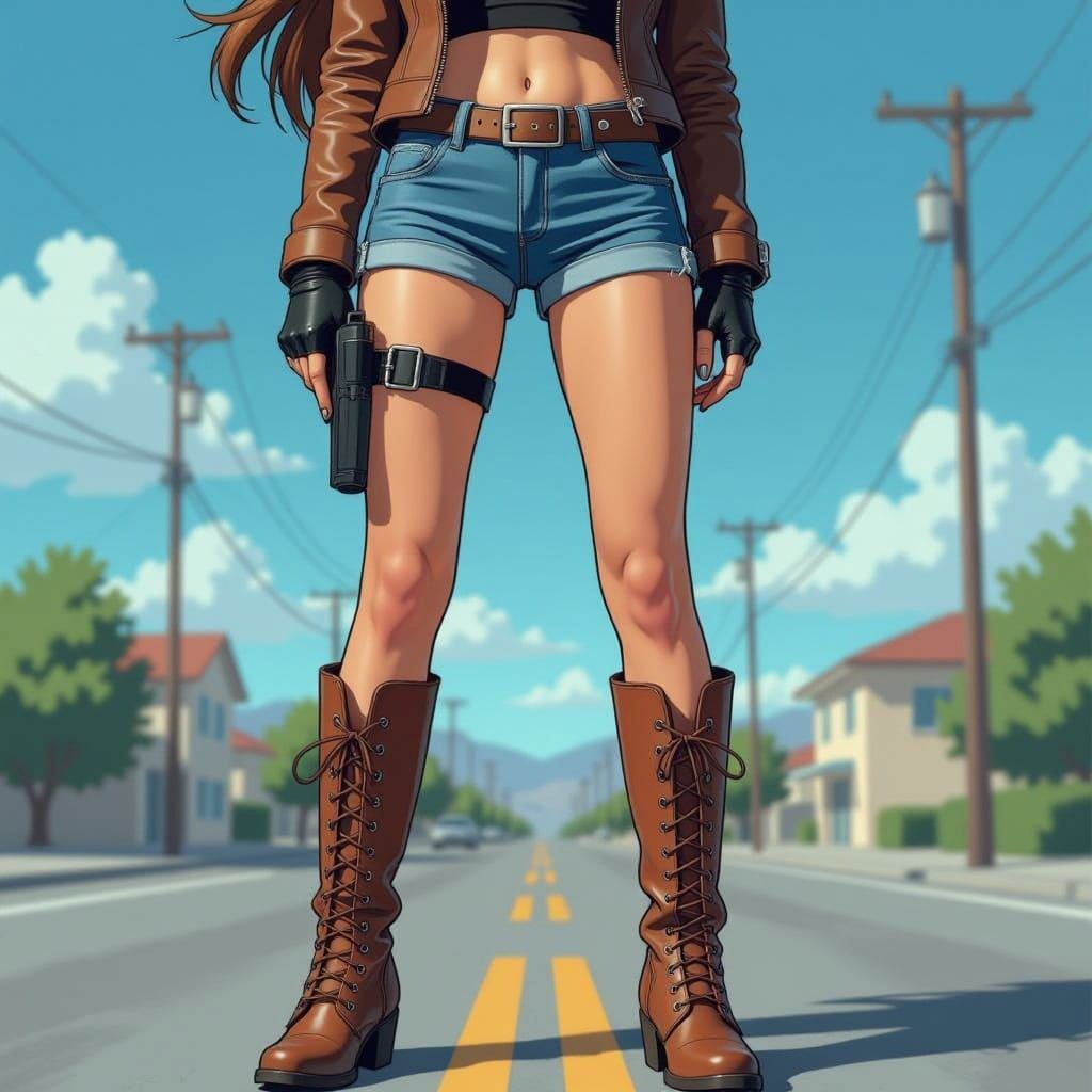 Summer Glau as Cyberpunk Cameron in High-Heeled Boots