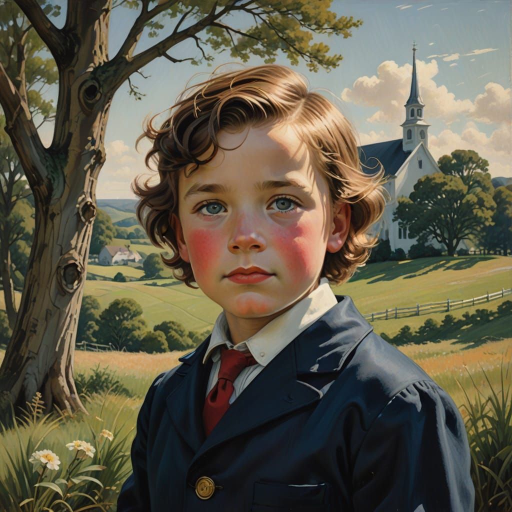 Young English Gentleman in Traditional Sailor Suit