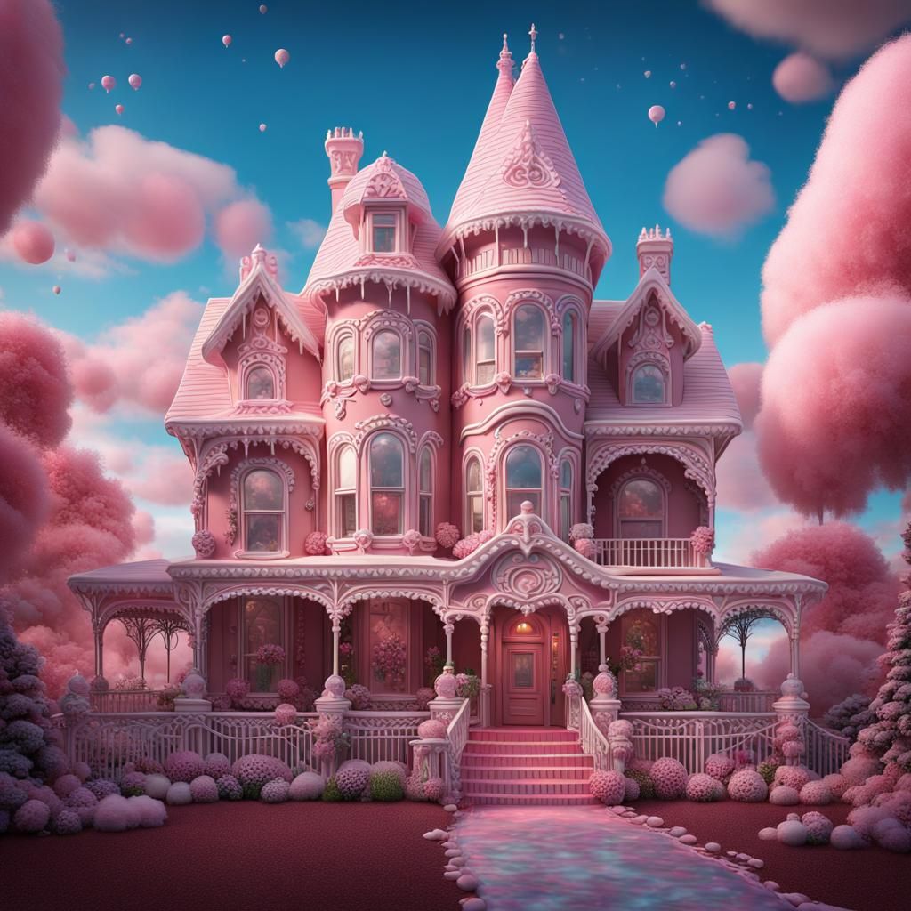 The Cotton Candy Pink Mansion