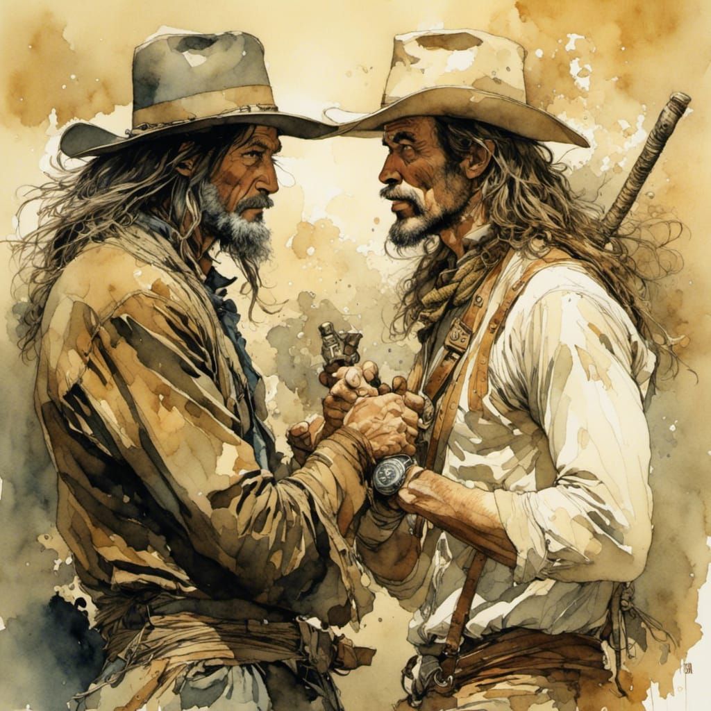 Delicate Western Masters Comic Fight in 16K