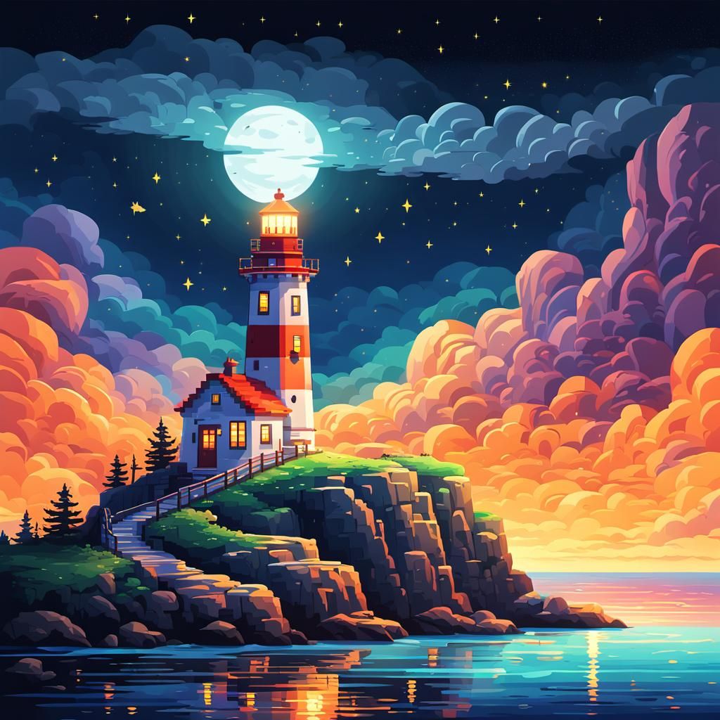 Lighthouse pixel art