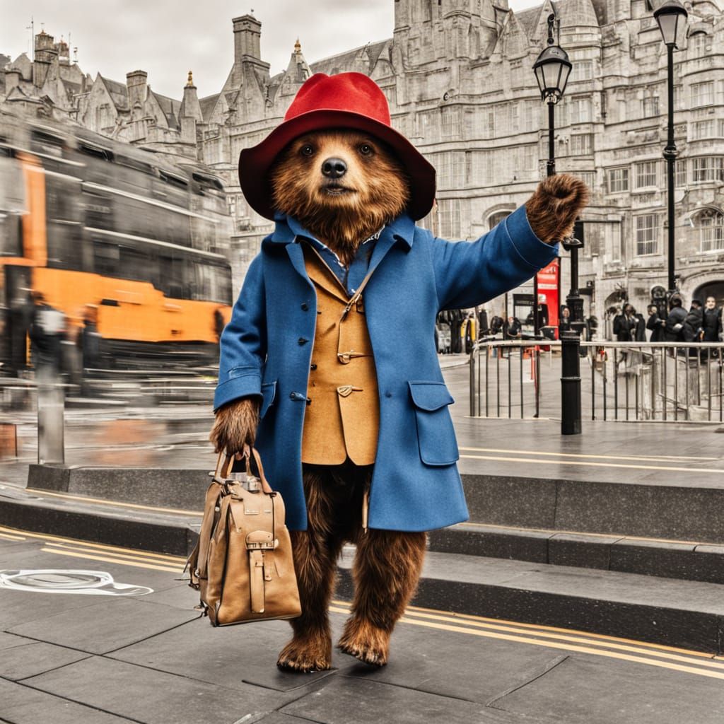 Paddington Bear in London Street Scene