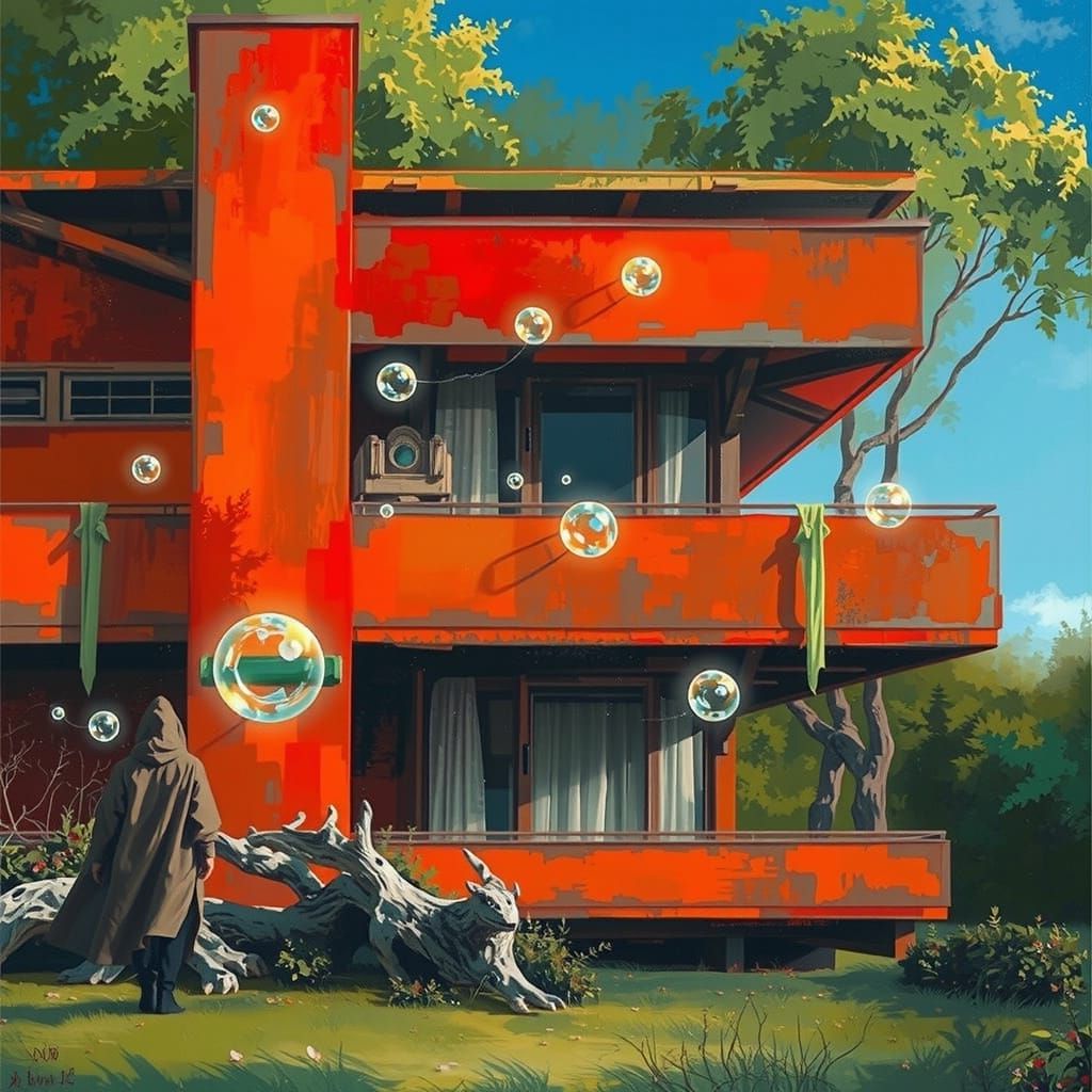 Ethereal Forest Vision in Dreamy Iridescence