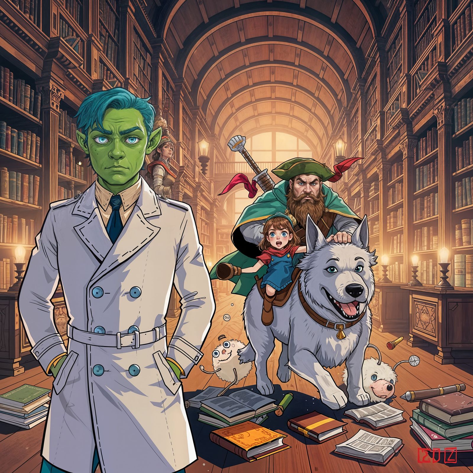 Bardic Chaos in a Grand Library: Cyberpunk Style