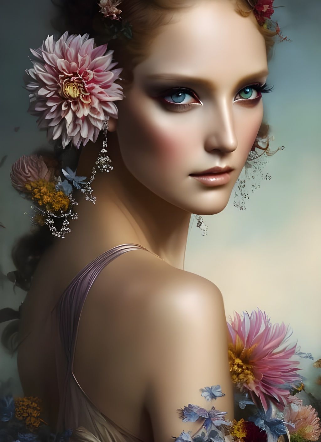 Goddess of the Candy Garden: Digital Illustration