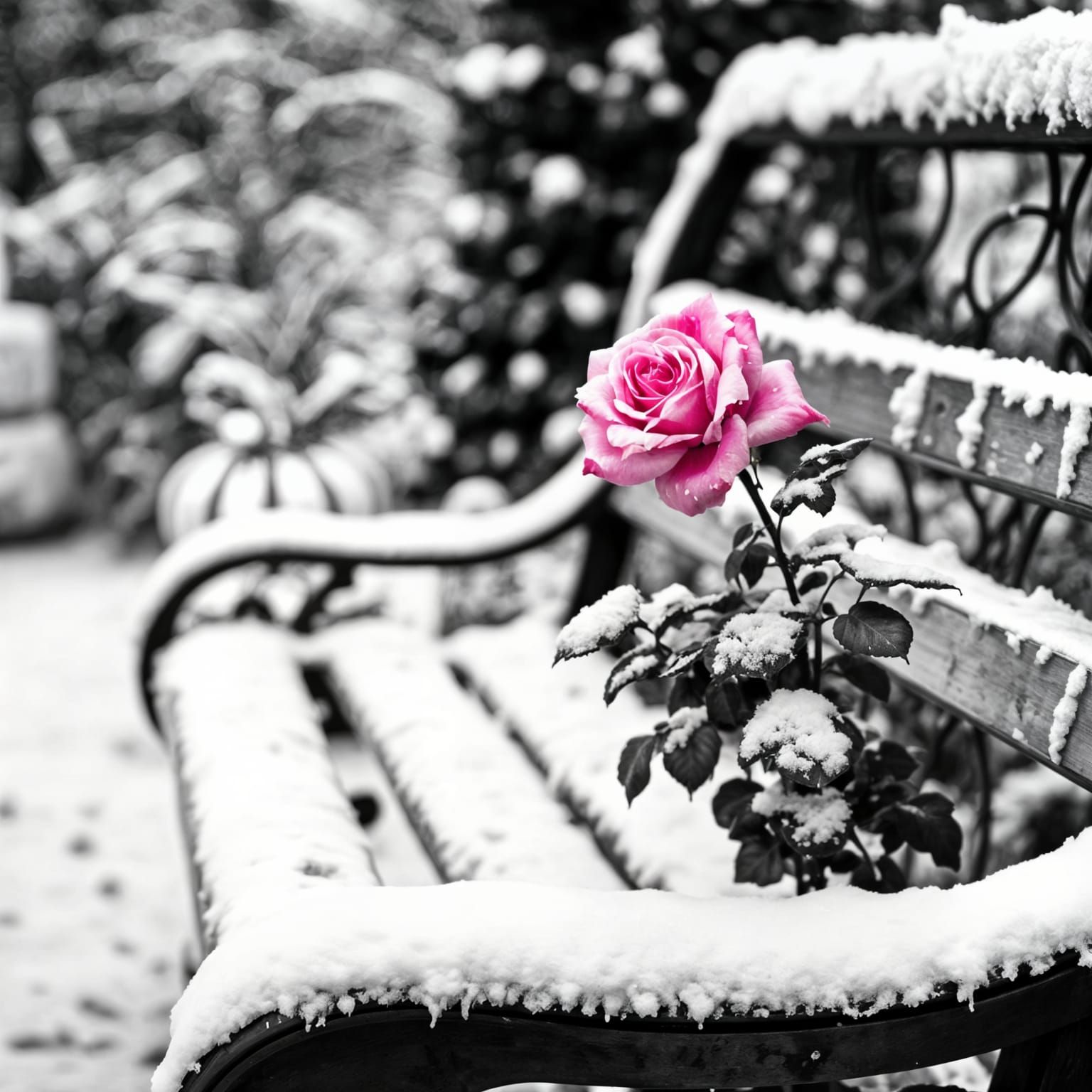 Winter's Tranquil Rose