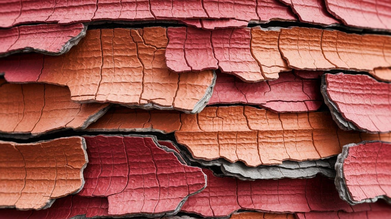 Vibrant Red Bark Exposed in Layers