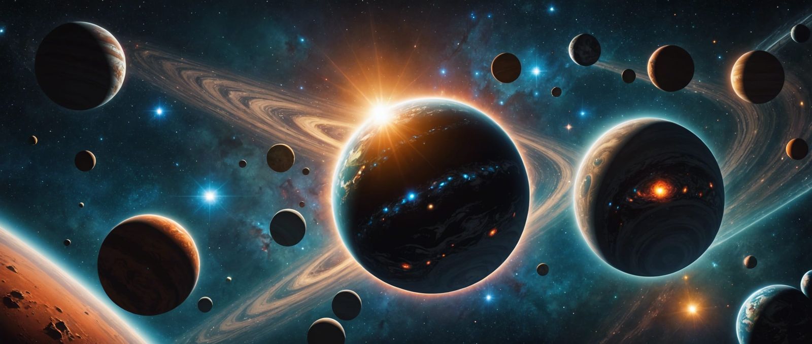 Spectacular Multiverse Planet in a Spectral Nebula