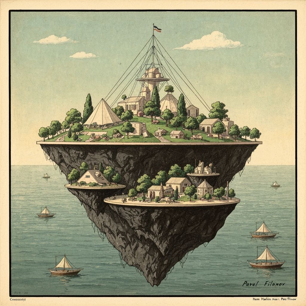 Constructivist Floating Island in a Dynamic Landscape