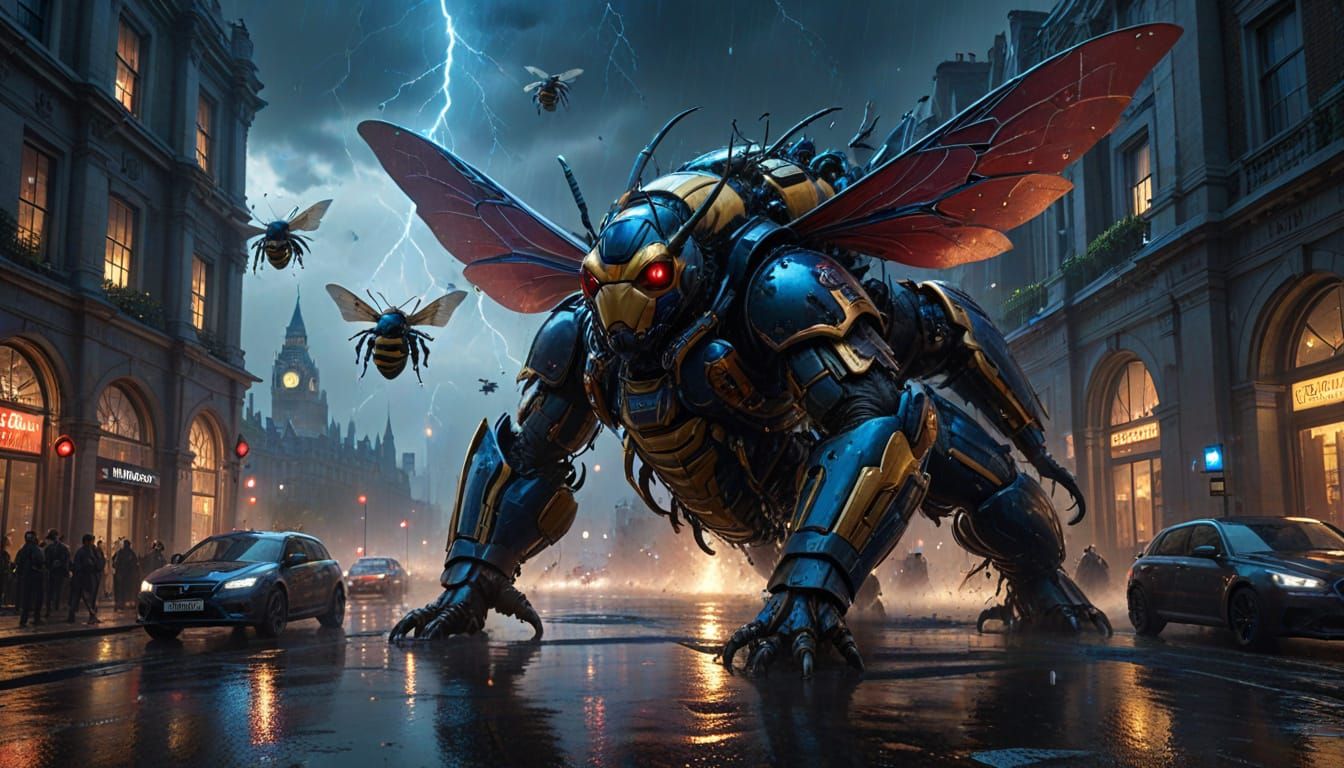 Grotesque Bumblebees Descend Upon London in a Dark Fantasy M...