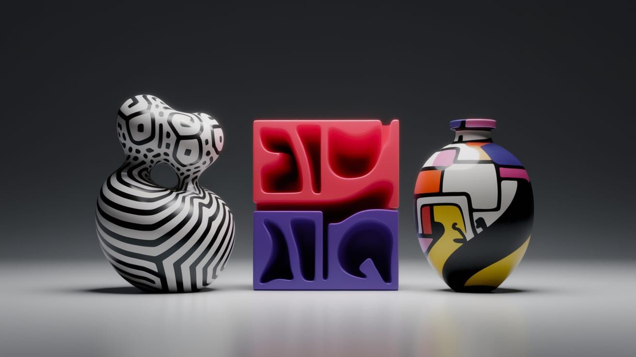 Surreal Futuristic Landscapes in Neon Minimalism