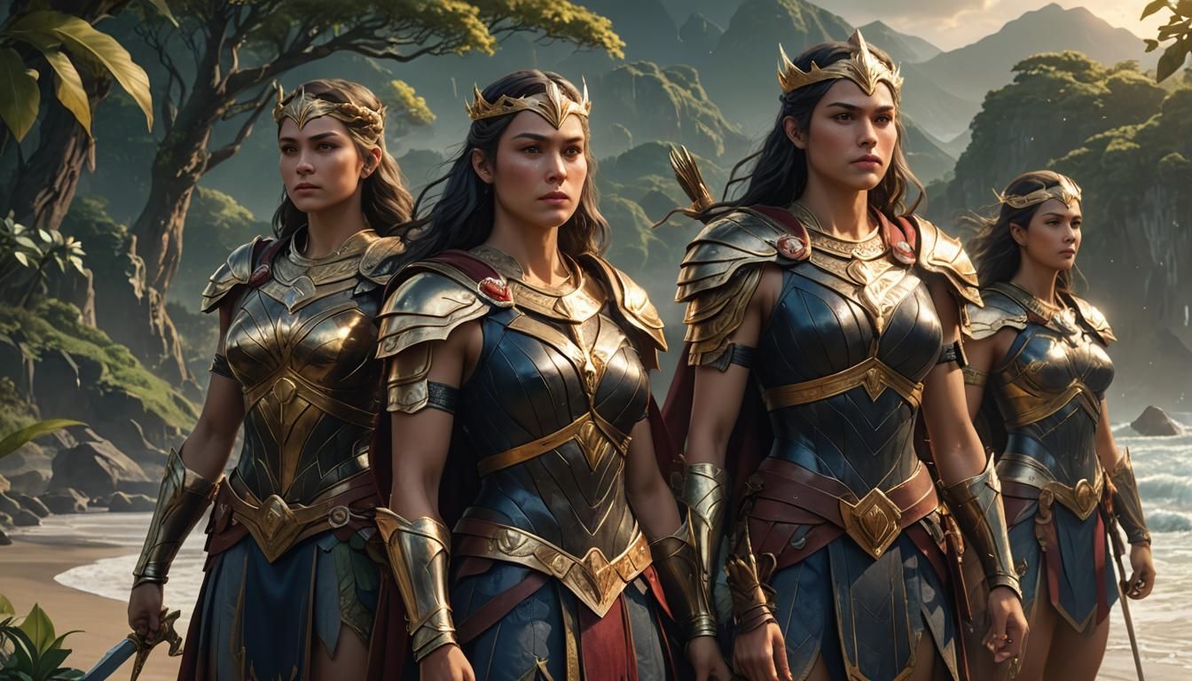 Hippolyta, Amazon Queen, in Detailed 3D Anime Art