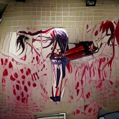 Yandere Girl's Bloody Art: A Disturbing Vision