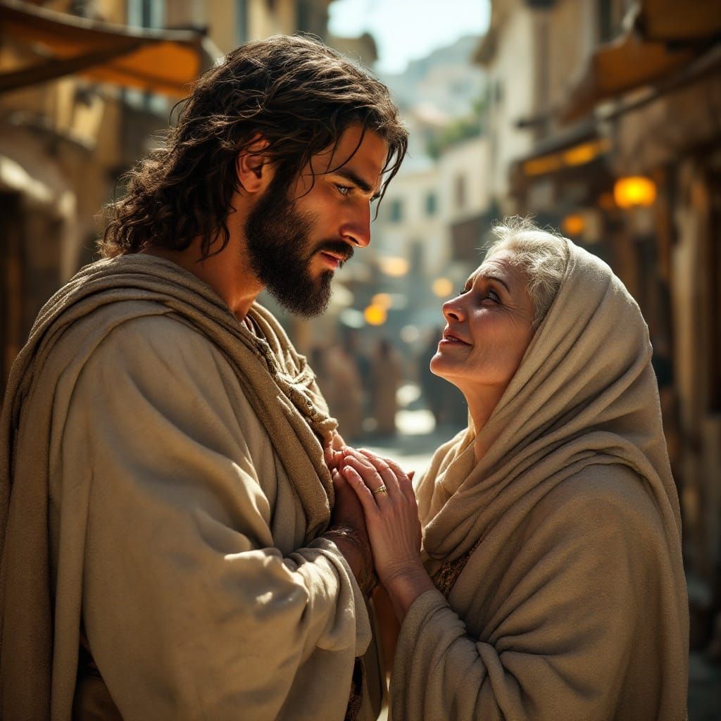 Jesus Comforts the Sick in Ancient Jerusalem