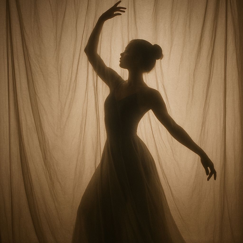 Surreal Dancer in Twilight Shadows