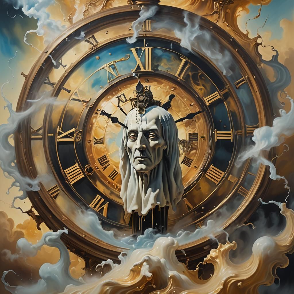 Ghostly Figure Emerges in Surreal Oil Painting