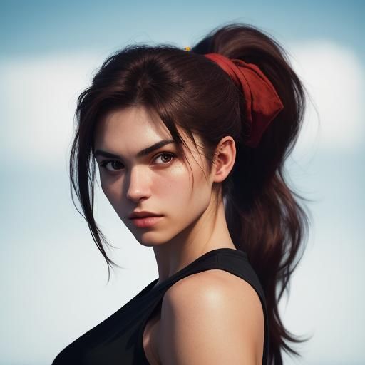 Girl Protesting with Flag: Professional Portrait Photography