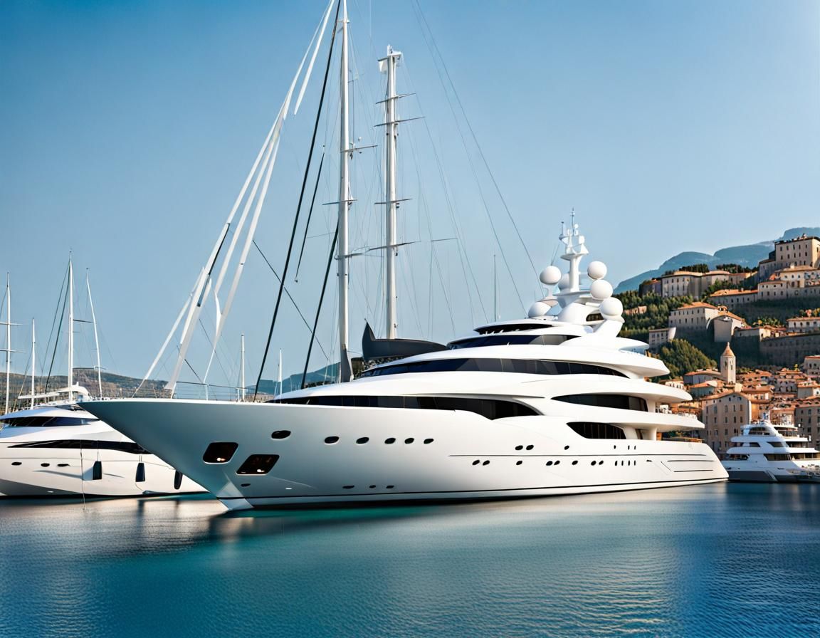 Luxury Yacht in Harbour