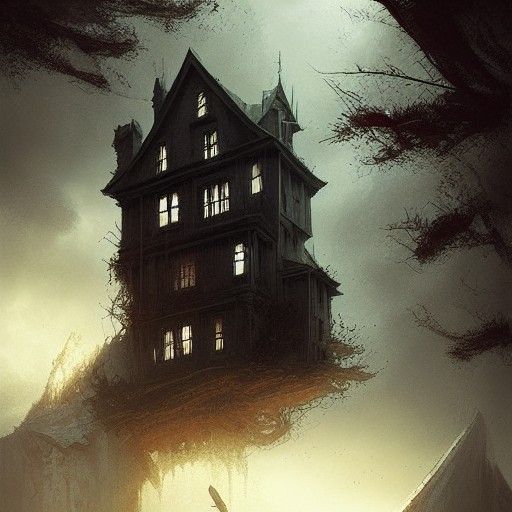 Sinister House at World's End: Fantasy Art