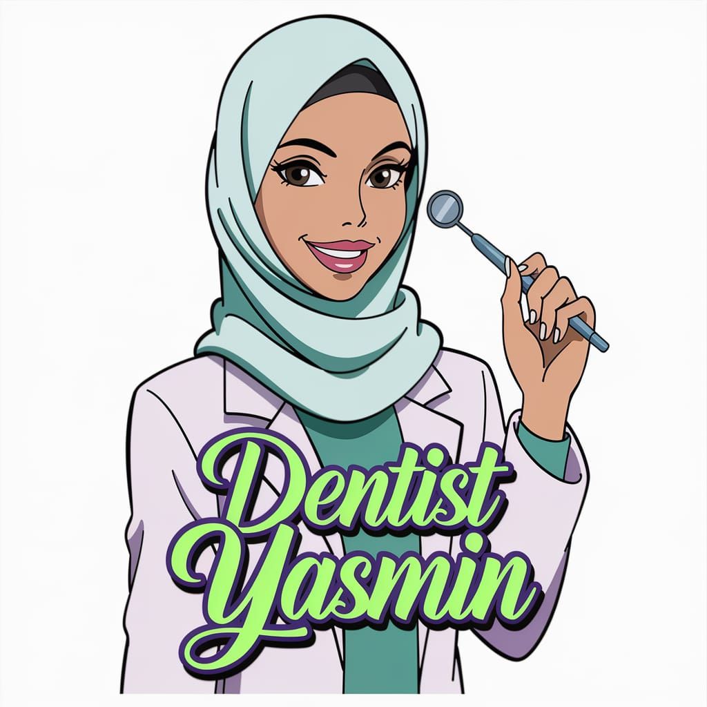 Princess Yasmin as a Dentist in Disney Anime Style
