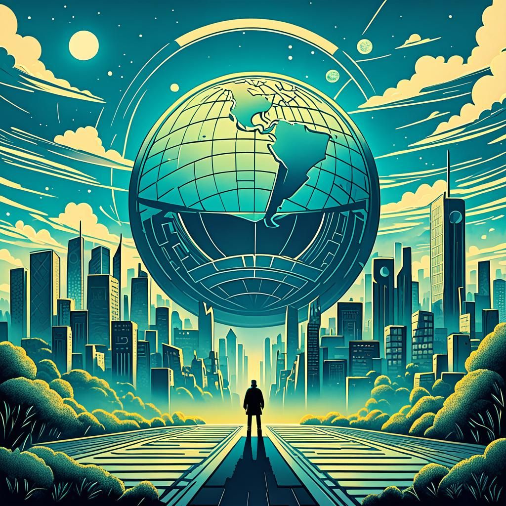 Futuristic Cityscape of a Brave New World